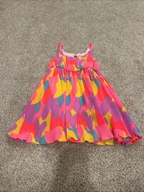Rare Edition Girls Colorful Pleated Sundress 2t